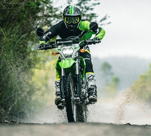 Image of 2024 KLX150 in action