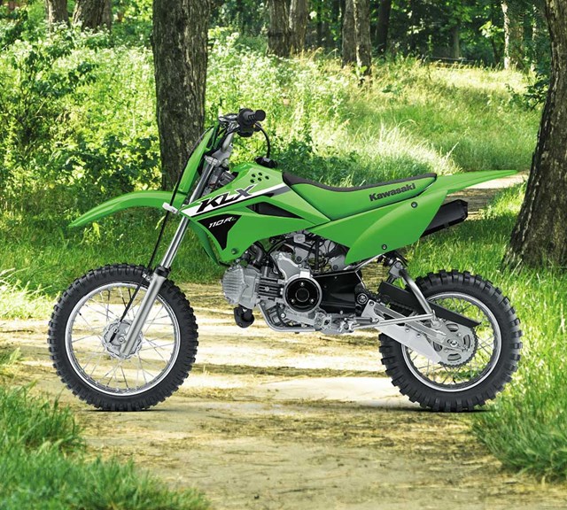 Image of 2024 KLX110R L in action